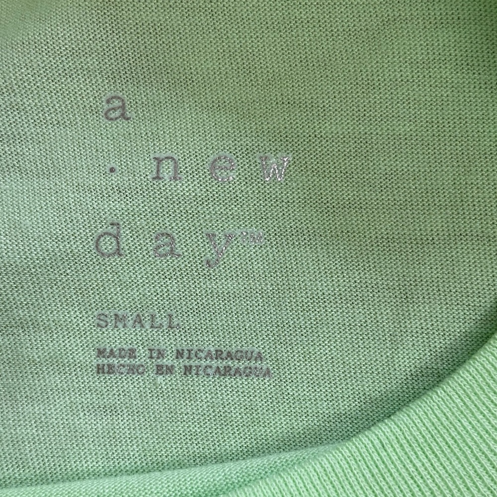 a new day Neon Green Sleeveless Crewneck Tee - Picture 3 of 4